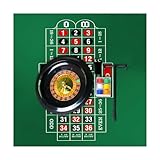 GeRRiT Roulette-Rad 18-Zoll-schwarzes Deluxe-Roulette-Rad-Set, Präzisionslager mit Einzel-Null-Layout, Roulette, Roulette-Spiele für Spieleabende Partyspiele