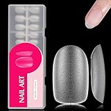 360 Stück Nageltips,Fake Nails Transparent,Künstliche Nägel,Nail Tips Volle Abdeckung Kurze Matte,Full Matte,15 Größen,für Nagelverlängerung(Short Oval)