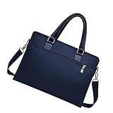 Holibanna 1Stück Herren Umhängetasche aus Oxford Strapazierfähig mit Abnehmbarem Schultergurt für Freizeit Blau Business Bag mit Reißverschlussfach