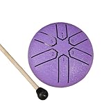 6 Note 7,6 cm Stahlzungentrommel, kleine Trommel, tragbare Handpfannen, Schlagzeug, Instrument, für Meditationen, Yoga