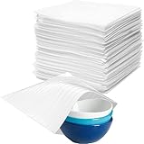 KAIYAYA 100 Stück Schaumfolie Verpackungsmaterial, Luftpolsterfolie 30 x 30cm Packpapier Umzug, Leicht Bubble Wrap, Stoßfest Umzugspapier für Geschirr Gläser Weinflaschen Versand