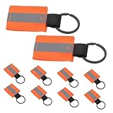 Happyyami 10St Reflektierender Schlüsselanhänger Etikett Registerkarten Bag Charm rückstrahler anhänger Schlüsselanhänger für Herren reflektierende Sicherheitsausrüstung Aluminiumlegierung
