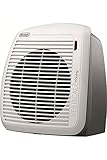 DeLonghi Schnellheizer HVY1030 - Heizgerät mit 2 Heizstufen für Räume bis max. 60 m³, Sicherheitsthermostat, Frostschutzfunktion, Raumthermostat, Sommerventilation, Weiß/Grau