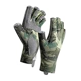 PLCPDM Tragbare Anti-Rutsch-Handschuhe, Angeln, Jagd, Radfahren, Angeln, atmungsaktiv, fingerlose Handschuhe