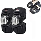 Huike Edelstahl Motorrad Ellenbogenbandage Ellenbogenschoner atmungsaktive Ellenbogenorthese mit Klettverschluss Armschützer Protector Schutzausrüstung für Motocross Skifahren Reiten etc