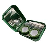 Gogogmee Kompaktes Kontaktlinsen aufbewahrungsset mit Spiegel Kleiner Kontaktlinsenhalter aus Robustem Material Hygienische Aufbewahrungsbox für Kontaktlinsen Einfach zu Öffnen Sicher für