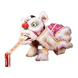TTETTZ Löwenhandpuppe mit Stab und Schnüren für Feste, Rosa Weiß