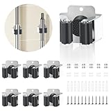 iuqiepo Besenhalterung Wand (6er Set), Gerätehalter, Edelstahl Gartengerätehalter, Werkzeughalter Wand Geeignet für Garten, Garage, Küche, Innen und Außenbereich Besenhalter