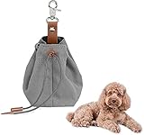 CXWFLM Leckerlibeutel Hund mit Clip-Schnalle – Futterbeutel für Hundetraining & Ausbildung, praktische Snacktasche für Hunde, tragbarer Hunde Futterbeutel mit Schrumpf-Design