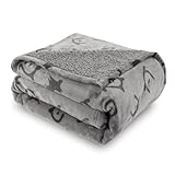 Nobleza wasserdichte Hundedecke, M 100 x 75cm Flauschig und Weich Outdoor Hundedecke, Katzendecke für Katzen, Maschinenwaschbar, Beidseitiger Sofabezug-Schutz, Hellgrau