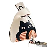 Maciun Handgelenktasche, gestrickte Handgelenktasche | Tragbare Tasche mit Häkelknoten-Handgelenk - Geldbörse mit großem Fassungsvermögen, Handgelenktasche für Damen und Mädchen als Geschenk