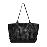 Hogvinnatil Gewebte Umhängetasche, gewebte Taschen für Frauen - Reiseleder -Tasche - Großkapazität Achselbeutel, leichte Mode -Hobo -Geldbörse, gewebte Arbeiten für Frauen Picknick