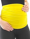 YESET Umstands-Mode Bauchband Fleece Thermo Bauch-Bund Bauchbinde Band gelb