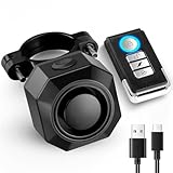 Fahrrad Alarmanlage USB wiederaufladbare Fahrrad Alarm 110 dB laut Anti-Diebstahl Fahrrad Motorrad Alarmanlage wasserdicht Fahrrad Alarm E Scooter Alarmanlage Fahrrad Alarmanlagen mit Fernbedienung