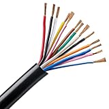 AOHEWEI 13 adriges Kabel für Anhänger 2m Abschleppseil 13 adriges Anhängerkabel schwarz für Wohnwagen LKW Industrie