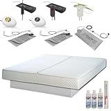 Wasserbett Bett SET Softside DUAL ohne Podest/Sockel – hochwertiges Doppelbett mit Wasserbettmatratzen & Komfortausstattung – inkl. Pflegeset & Befüllschlauch – für gesunden Schlaf – 160x200 cm F4