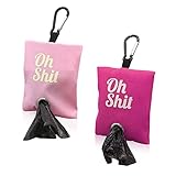 2 Farben Kotbeutelspender für Haustiere, tragbarer Hundekotbeutelhalter für Leine, Hundekotbeutelbehälter mit Metallclip zum Spazierengehen, Laufen oder Outdoor-Zubehör (rosa, rosarot)