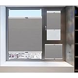 Verdunkelungsrollos für Fenster, einziehbar, Wabenplissee, 95 x 149,9 cm, Grau