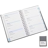 Veemoon Passwortbuch mit Spiralbindung Alphabetische Register für Schnelles Nachschlagen Praktischer Organizer für Website Logins und Adressen Kleines Notizbuch für Büro und Zuhause