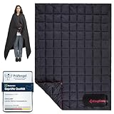 KingCamp Leichte Campingdecke, multifunktionale und warme Steppdecke mit Druckknopf, wasserabweisend, für Rucksack, Reisen, Flugzeug, Wandern, Picknick