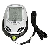 Shenruifa Elektronisches Zifferblatt, Digitaler LCD-Höhenmesser, Kompass, Barometer, Wettervorhersage, Uhr, Kalender mit Hintergrundbeleuchtung für Outdoor-Wandern, Camping,
