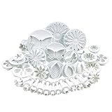 Auped 33-teiliges Set Ausstechformen für Kuchendekoration | Herz, Schmetterling, Stern, Blumen (Rosenblätter, Gänseblümchen, Nelken) & mehr | Backzubehör für Kekse, Cupcakes & Deko‌