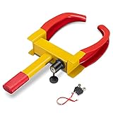Navaris Reifen Parkkralle mit Schloss - inkl. Schlüssel - universell verwendbar für Auto Wohnmobil Räder - 47 x 24 x 6cm - Radkralle Wegfahrsperre