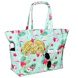 Matreeglam Strandtasche Damen mit Reißverschluss,Große Strandtasche XXL,Badetasche Damen Wasserdicht,Beach Bag Tote Bag für Strand Reisen Einkaufen Pool Fitness (Style1)