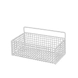 Wandkorb Hängend Metallkorb zum Aufhängen – Selbstklebender Hängekorb ohne Bohren, Stabiler Drahtkorb für Küche, Badezimmer & Dusche, Aufbewahrungskorb für Familien, Mieter & Studenten (Weiß)