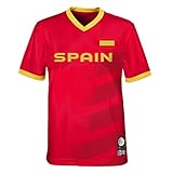 Offizielles Trikot der Fussball-Weltmeisterschaft der Frauen 2023 für Erwachsene, Spanien, Rot, Groß