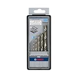 Bosch 6x PRO Stainless Steel HSS-Co Spiralbohrer-Set (für Stahl, Edelstahl, Ø 2,0, 3,0, 4,0, 5,0, 6,0, 8,0 mm, Professional Zubehör Bohrmaschine/Schrauber)