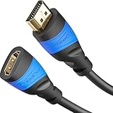 KabelDirekt – HDMI Verlängerung mit spezieller A.I.S. Schirmung – 2 m (4K@60Hz Ultra HD – High Speed mit Ethernet, HDMI 2.0/1.4 kompatibel, Verlängerungskabel für Blu-ray/PS5/Xbox Series X/Switch)