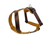 HUNTER Hundegeschirr NEOPREN, Farbe: braun/caramel, strapazierfähiges Nylon, mit weichem Neopren gepolstert, reflektierendes 3M Scotchlite Reflective Material, pflegeleicht, komfortabel, Größe: L