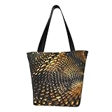 Bkdogkt Trendige, leichte Schultertasche mit Schlangenhaut-Aufdruck, für Reisen, Strand, Arbeit, Pendeln, mehrere Anlässe