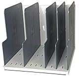 Exacompta 390740D Organizer Modulotop mit 5 Trennwänden aus Kunstsoff für DIN A4 Dokumente lichtgrau. Für Ordner Ringbücher Postmappen und Hefter Sorter Vertikal