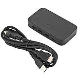 Hagsnec KVM Switch 4 Port Switch 4 in 1 Out KVM Kasten Geteilt Klaviatur Maus und Monitor für PC PS4