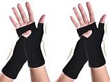 NMBCH Kompressions Handgelenkstütze, 4 PCS Sehnenscheidenentzündung Wrist Wrap, Handbandage Handgelenk für Schmerzlinderung Karpaltunnel, Männer und Frauen Passt für beide (Schwarz)