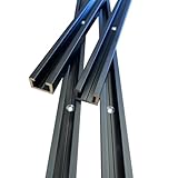 Aluminium C-Profil 1m Schwarz M8 | gebohrt inkl. 5 Schrauben | Alu T-Nut Schiene für Werkstatt & Frästisch | eloxiert, 17x11mm