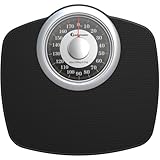 Adamson A25G Analogwaage - NEU - bis 180kg, rutschfeste Gummioberfläche, extra große Ziffern, hochpräzise Personenwaage Analog, langlebig, 20-Jahre Support für Haushalt, Schlafzimmer, Bad - Gold
