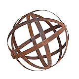 ESTEXO Edelrost Dekokugel Rostkugel Gartenkugel Kugel Metallband Bandeisen Gartendeko Rost Metall 30 cm