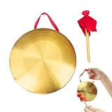 Tragbares Gong- und Blechblasinstrument, Traditioneller Chinesischer Gong, Universalgong mit Schlägel, Gong mit Schlägel, Mini-Gong mit Trommelstöcken, Geeignet für Kirchenoper, Orchester