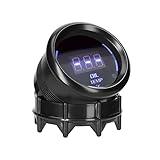Acouto 52 Mm Öltemperaturmesser Auto Digitaler LED-LED-Anzeige 40-140 ℃ Mit Sensoralarmfunktion für Autowagen Motorradschrift Easy Clear Mit der Funktion, Wann der Willen Genau Ist
