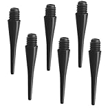 ShiJiuYou 100 Stück Dartspitzen Kunststoff, Softdart Spitzen Softdarts, Dartpfeil Spitzen mit 2BA Gewinde, Dartpfeile Kunststoffspitzen Kunststoff-Dart-Spitzen, Ersatzspitzen(Schwarz)
