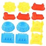 Gogogmee 30 Stück Teiliges Sandspielzeug Dicker Kunststoff Sichere Sandspielburg Formen Buntes Sandspielzeug für Jungen und Mädchen Fördert Kreativität und Entwicklung Zufällige Farbe