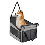 Hund Autositz, Haustier Sicherheit Träger für Auto, Hund Autositz zum Fahren, Reise Haustier Sitz für Hunde, Rücksitz Hundesicherheitssitz, Haustiertragetasche für Roadtrips, Hundeautositz für kleine