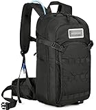 Arvano Fahrradrucksack Trinkrucksack mit Trinkblase 2l Leichter Klein Wanderrucksack, Skirucksack, Trinksystem für Rucksack, Sportrucksack Fahrrad Rucksack für Damen Herren Schwarz