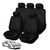 WFYBMB Autositzbezüge für Land Rover Freelander 2 2007-2015, Autositzauflage Airbag Geeignet Innenraum Protectors Accessories Auto Tuning Atmungsaktiv Rutschfester Bequem,A-Black