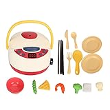 HEEPDD Reiskocher Spielzeug, Smart Spray Kids Rice Cooker Küche Tun Cooking Playset Simulation Kochen Bildungsspielzeug Nan (Roter Spray-Reiskocher)