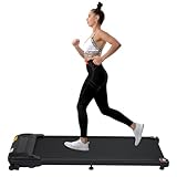 Faltbares Laufband für Zuhause – Platzsparend, 1-6 km/h Geschwindigkeit, LED-Display für Zeit, Distanz & Kalorien, Leiser Motor, Tragbar, Kein Aufbau Erforderlich (Schwarz)