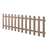neu.holz WPC Gartenzaun Lattenzaun Holzzaun Gartenzaun Friesenzaun Sichtschutz Braun